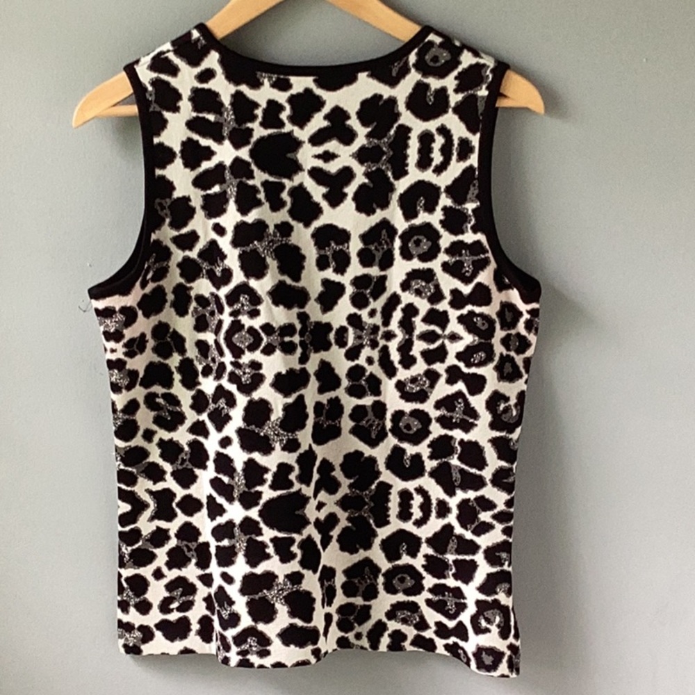 MISOOK Knit Sleeveless TankTop Black Spotted Size Medium - Picture 5 of 6